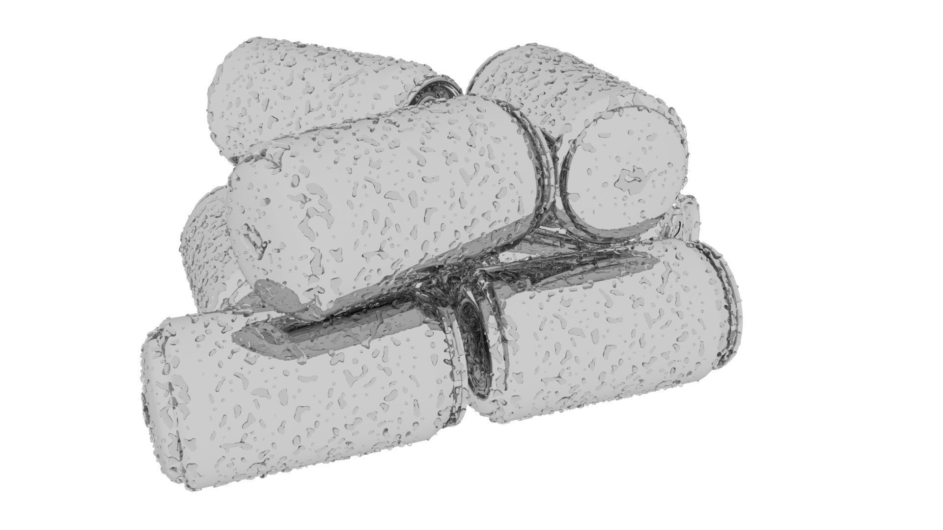 Wet Aluminium Soda Cans Set 3D model_13