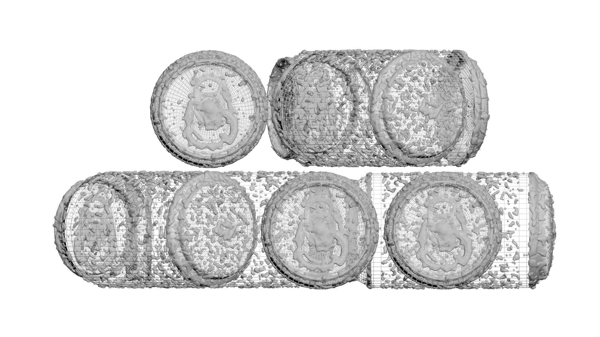 Wet Aluminium Soda Cans Set 3D model_28