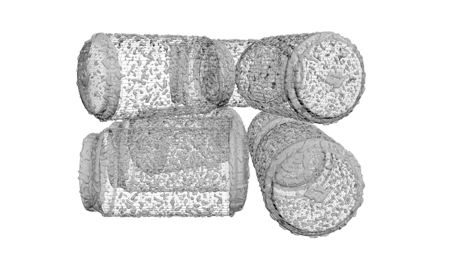 Wet Aluminium Soda Cans Set 3D model_20