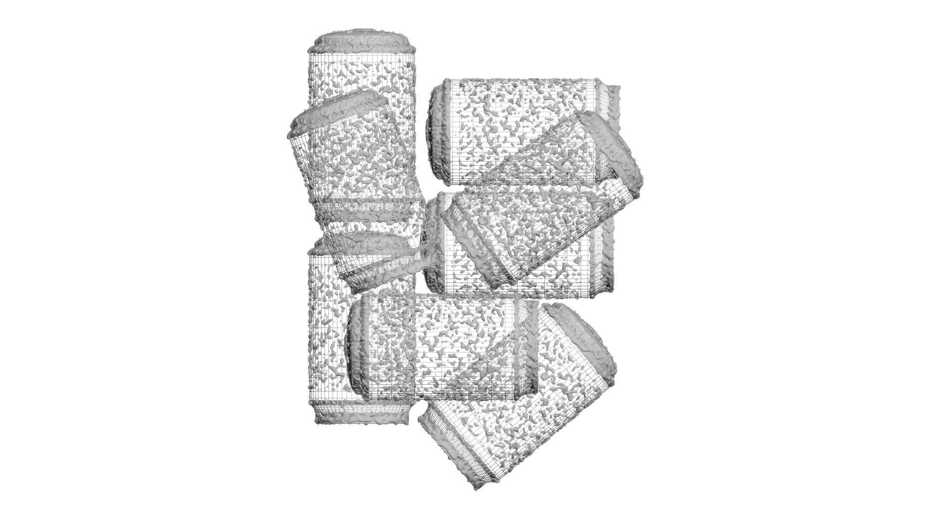 Wet Aluminium Soda Cans Set 3D model_25