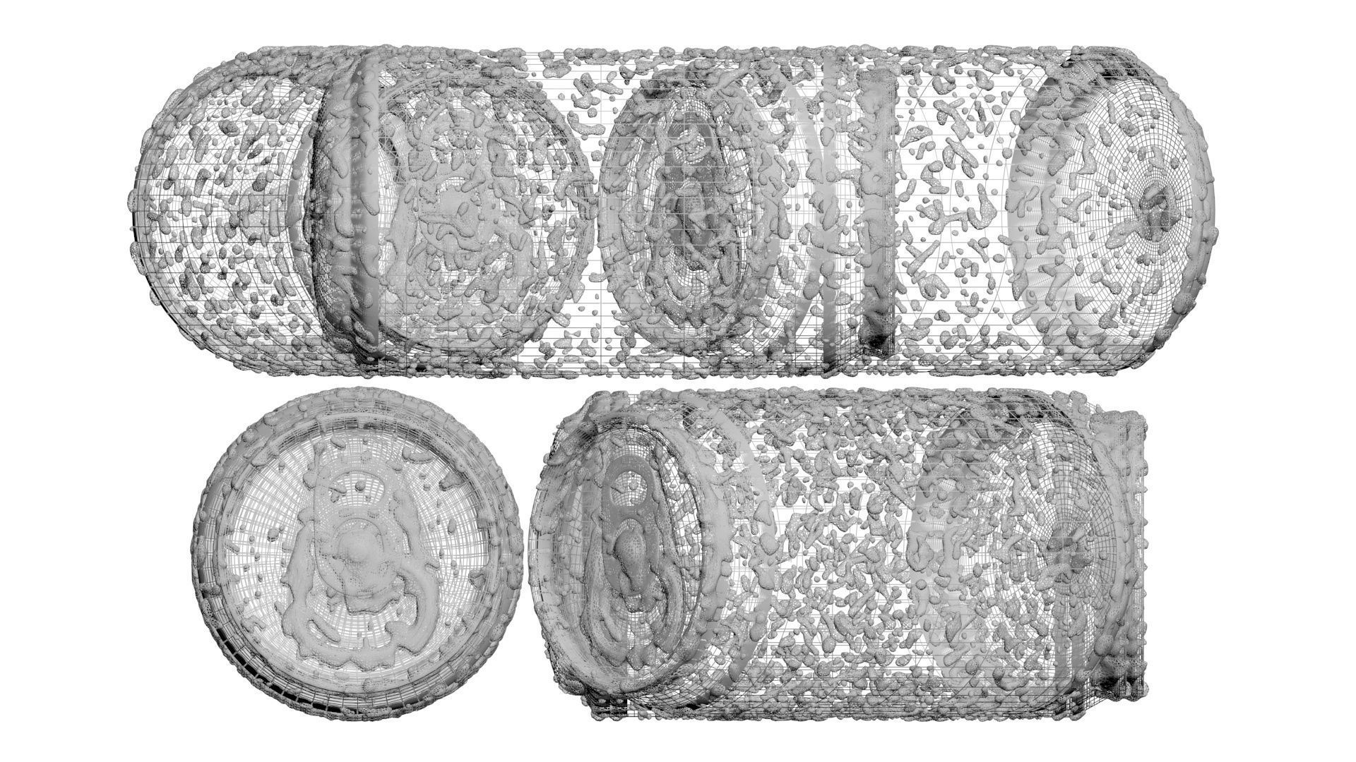 Wet Aluminium Soda Cans Set 3D model_23