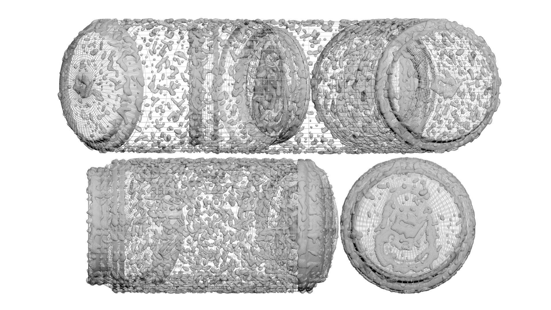 Wet Aluminium Soda Cans Set 3D model_24