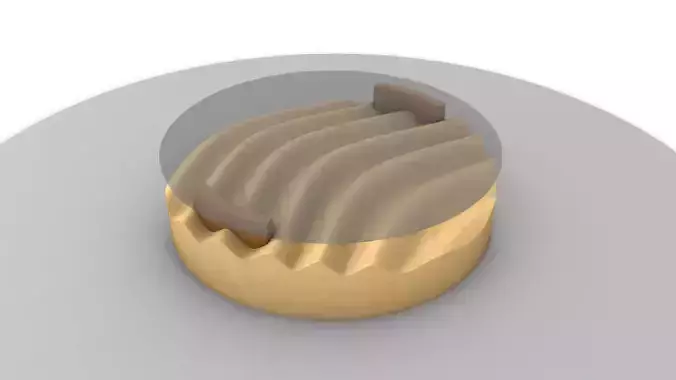 Wavy Wood Glass Coffee Table