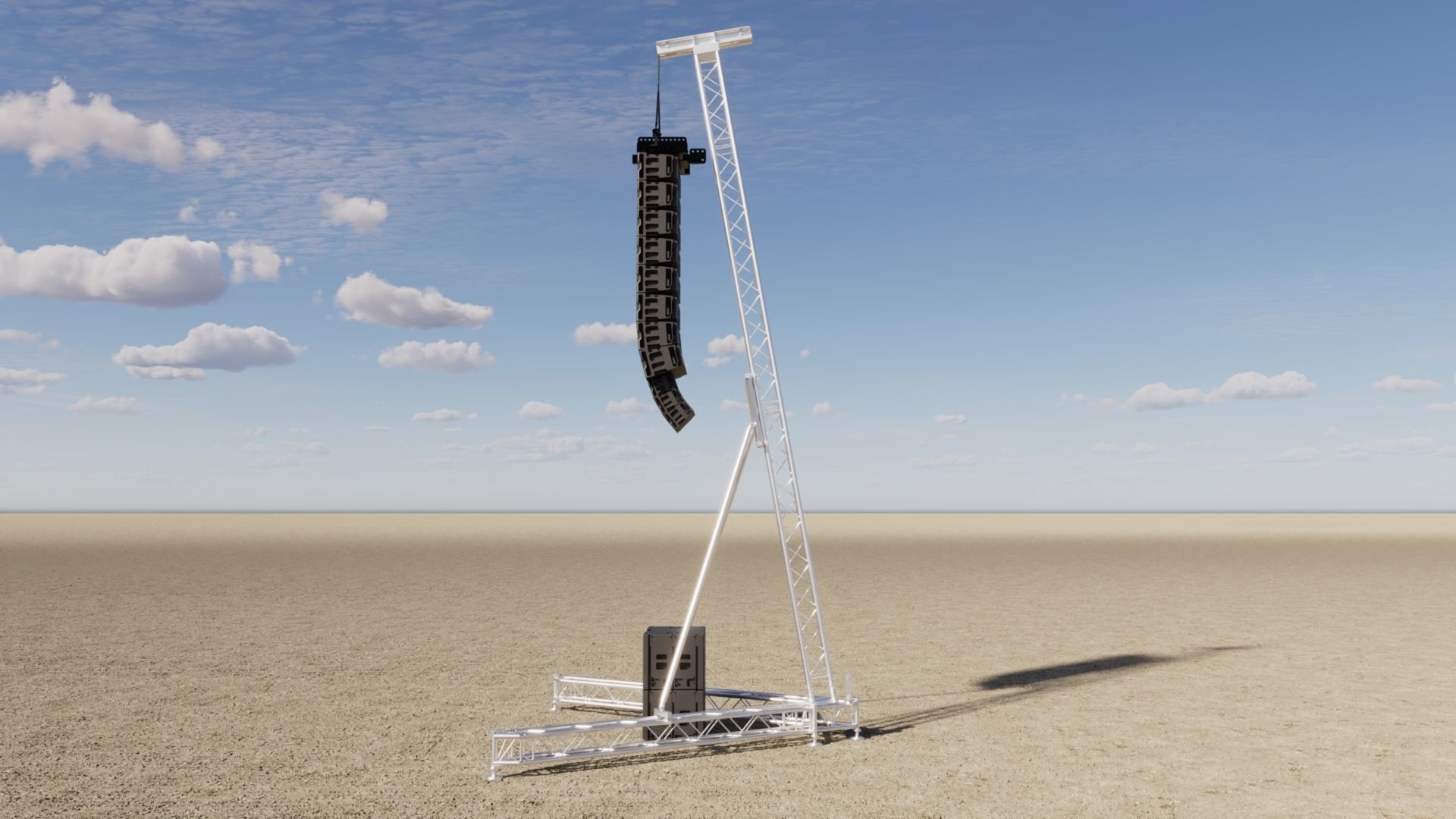 Concert Sound System Line Array  3D model_4