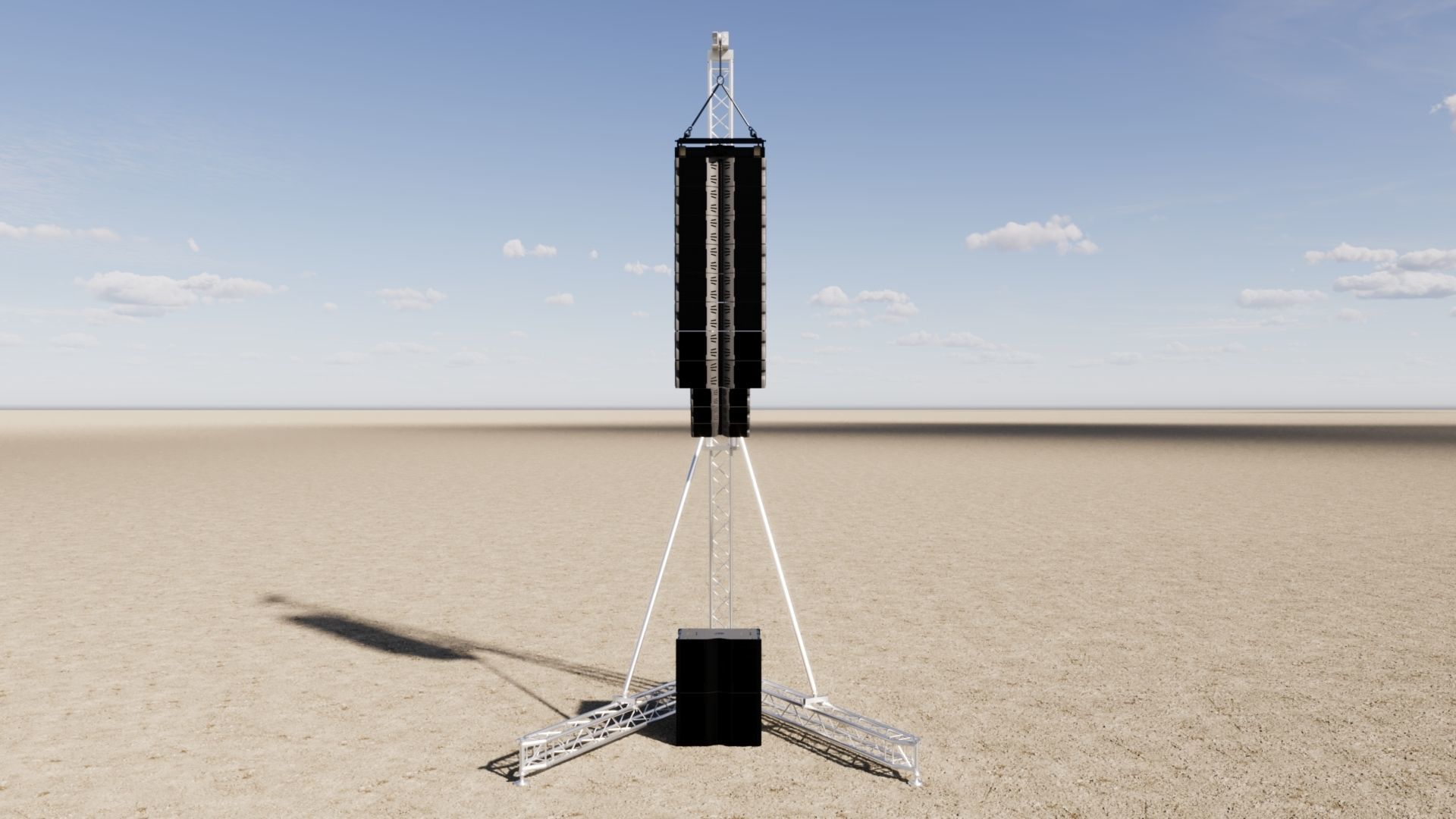 Concert Sound System Line Array  3D model_1