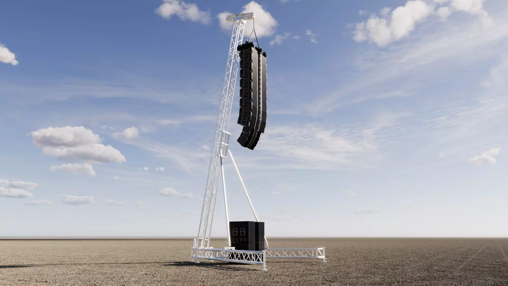 Concert Sound System Line Array  3D model_0