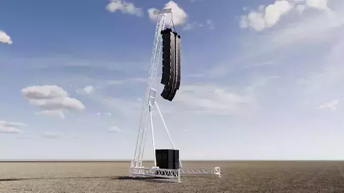 Concert Sound System Line Array  3D model