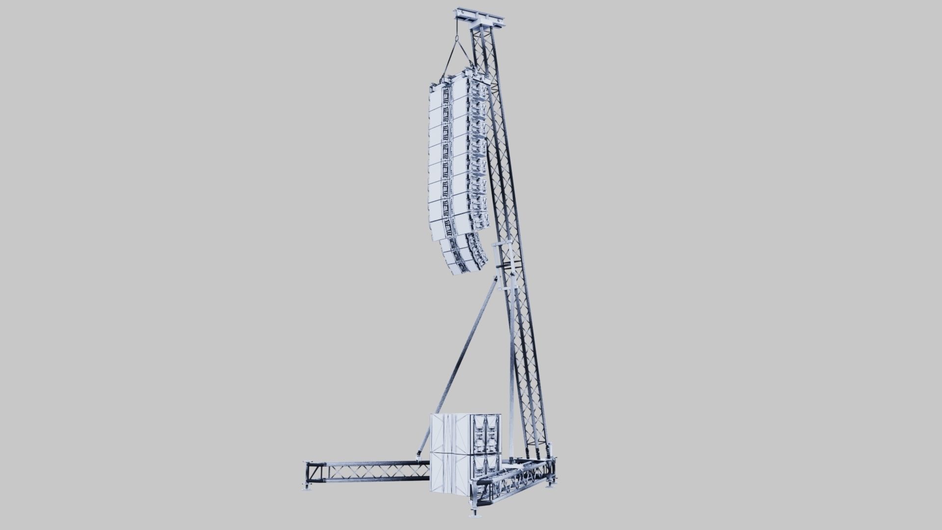 Concert Sound System Line Array  3D model_10