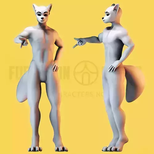 Silver V02 furry 3D model