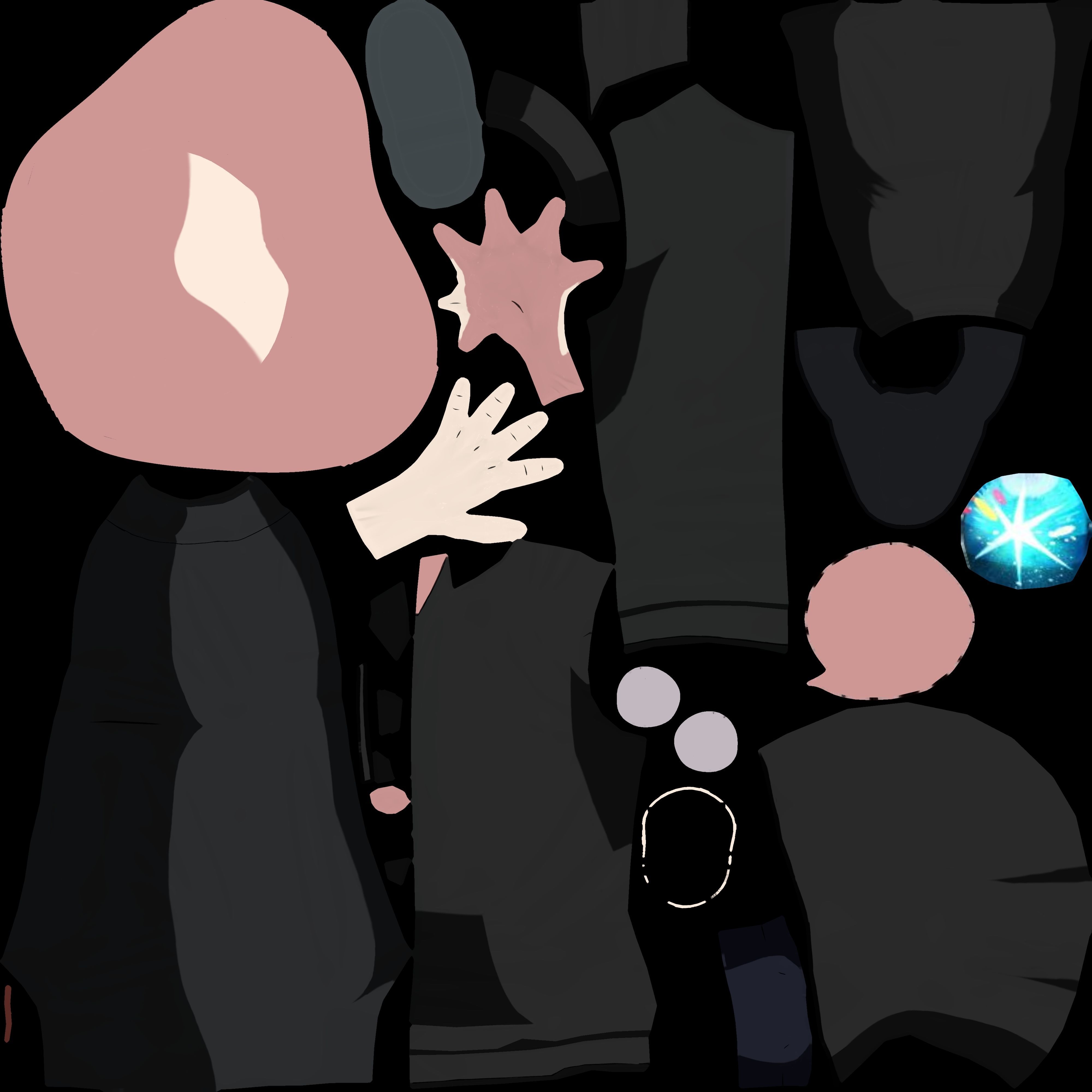 Character Aquamarine Hoshino - Oshi no Ko Low-poly 3D model_24