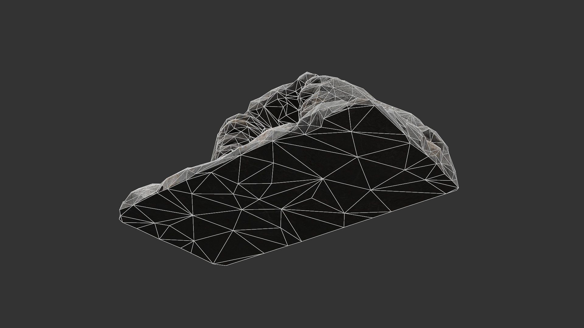 Cave Entrance cliff rock 02 Low-poly 3D model_13