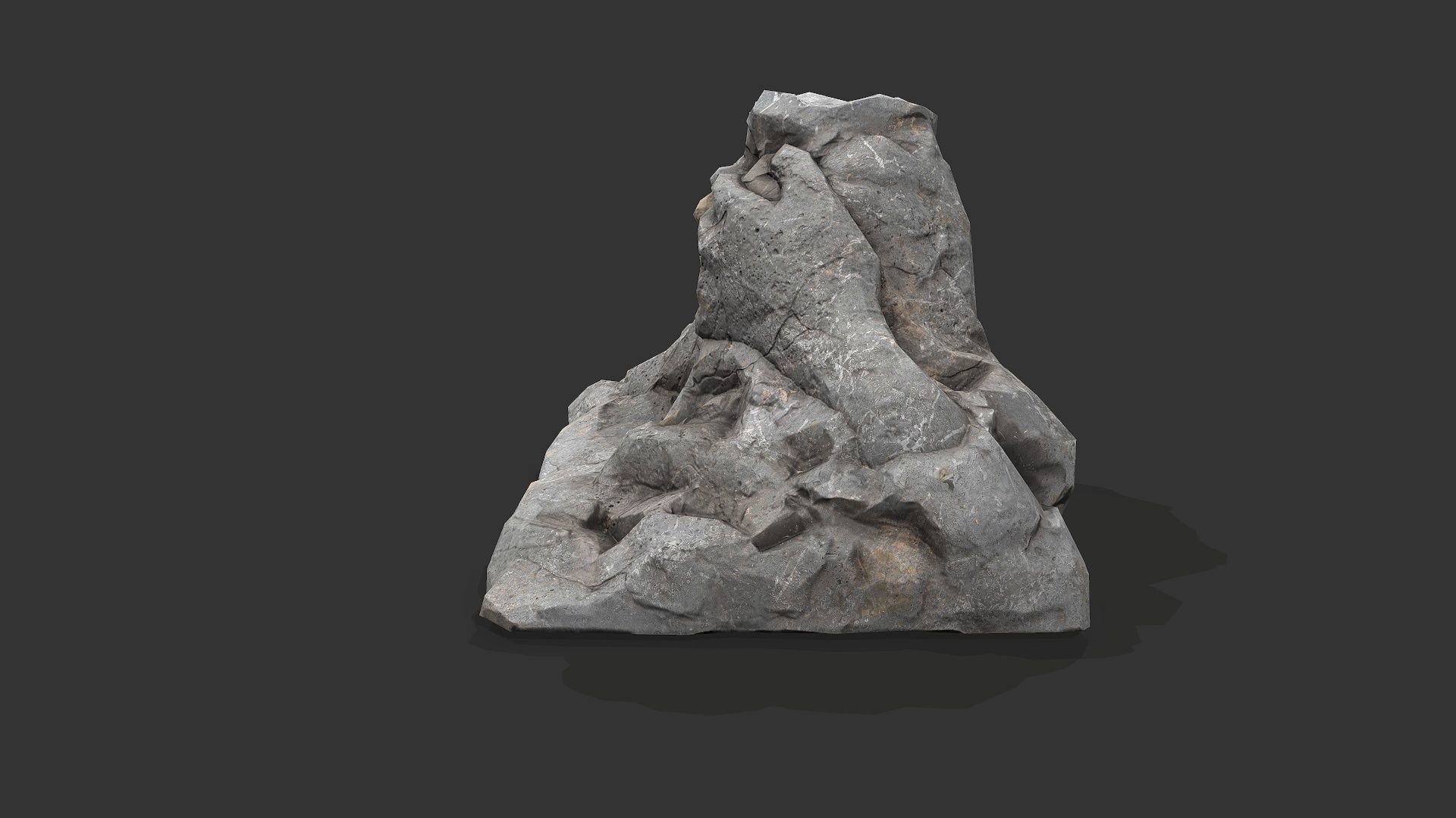 Cave Entrance cliff rock 02 Low-poly 3D model_8