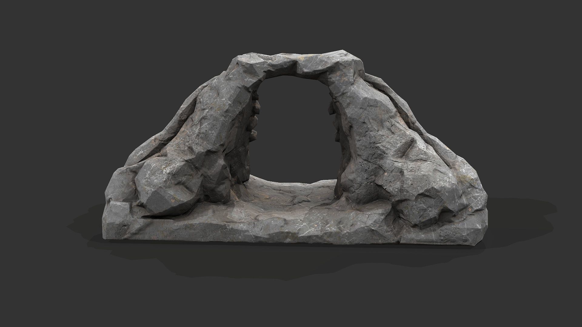 Cave Entrance cliff rock 02 Low-poly 3D model_6