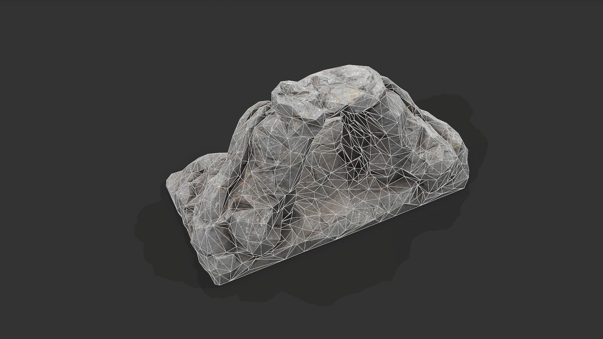Cave Entrance cliff rock 02 Low-poly 3D model_12