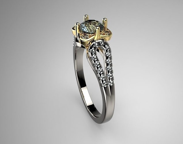 Vintage engagement Ring  Fine Jewelry For women 3D print model