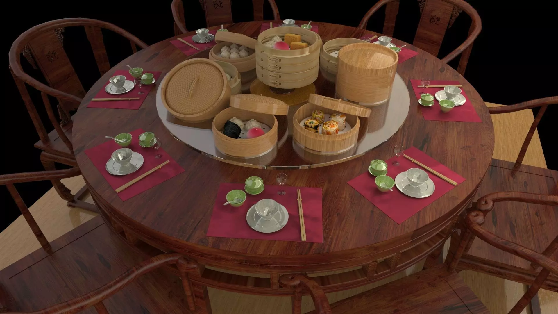 Chinese  dim sum 3D model_0