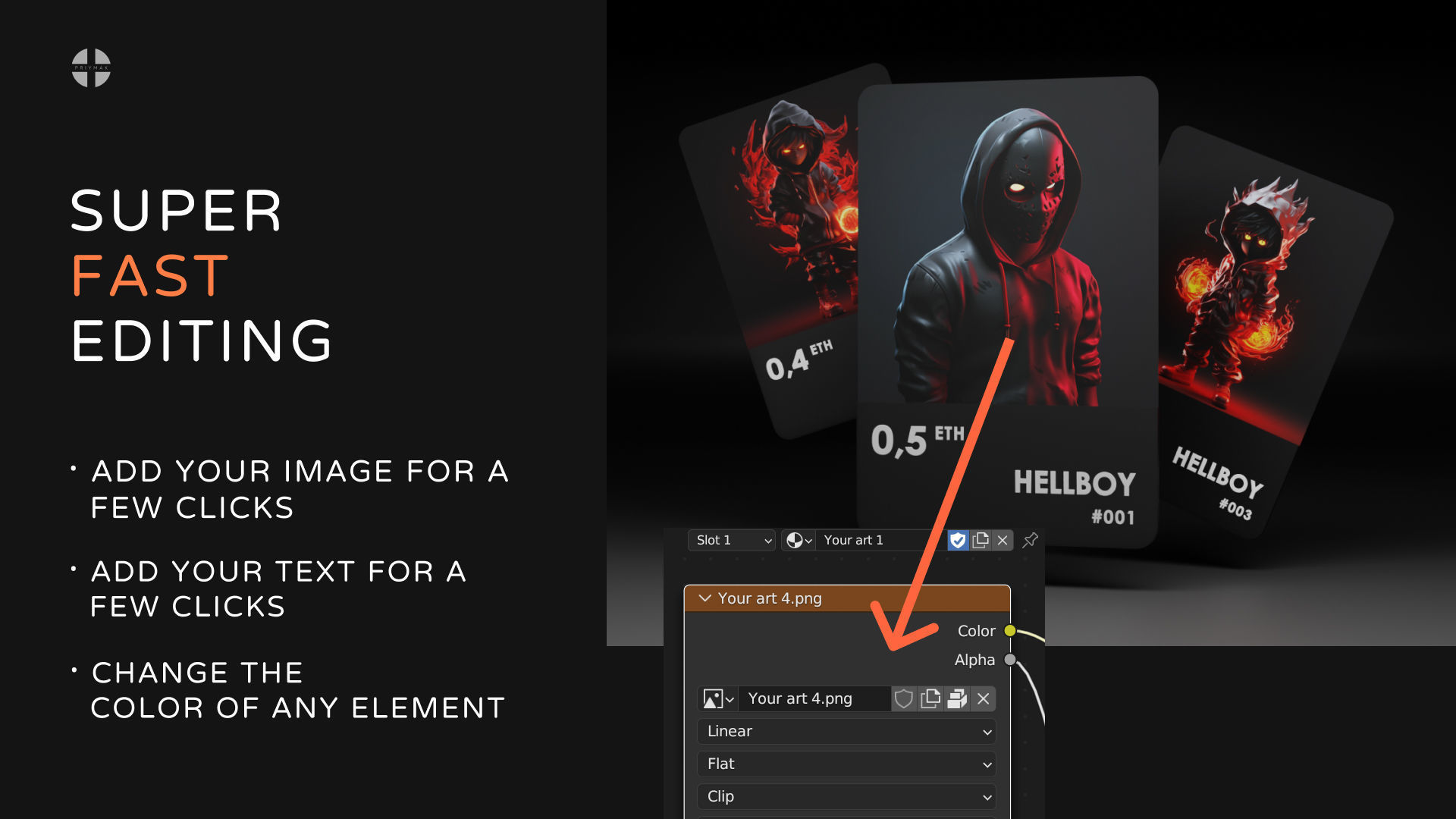 Basic cards for AI art 3D template for Blender 3D model_2