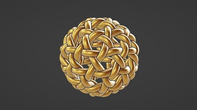 geometric weave sphere ball earing pendant findings  3D print model