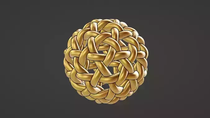 geometric weave sphere ball earing pendant findings  3D print model