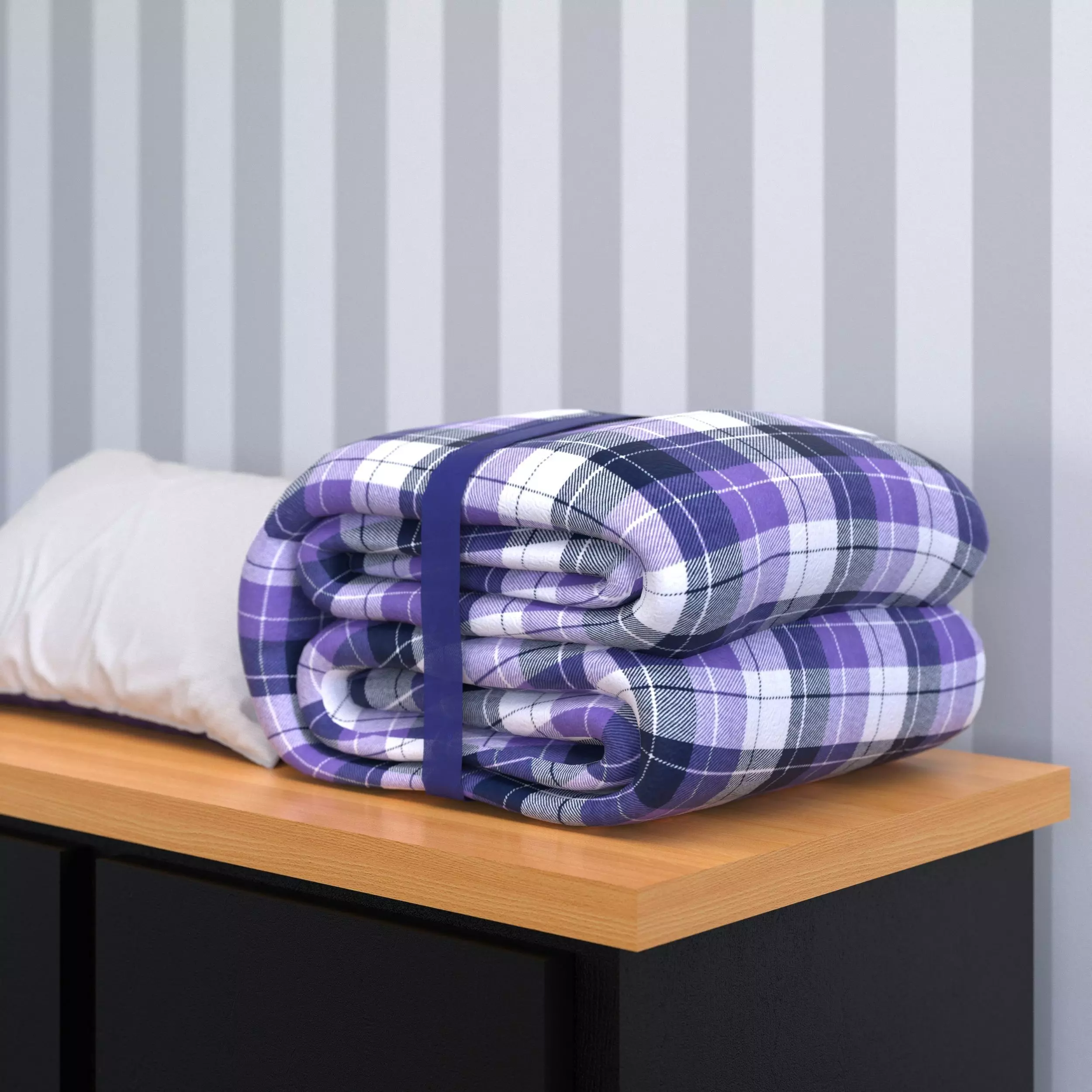 Bed Comforter Folded 3D model_0