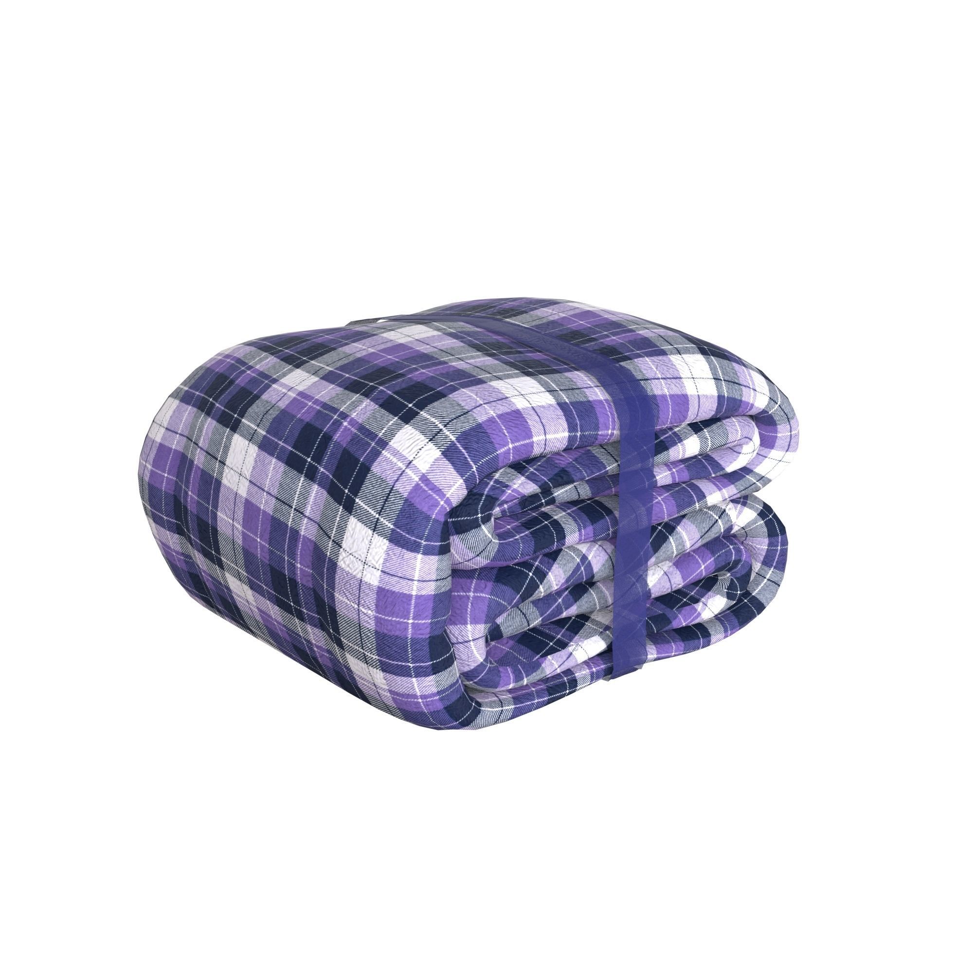 Bed Comforter Folded 3D model_1