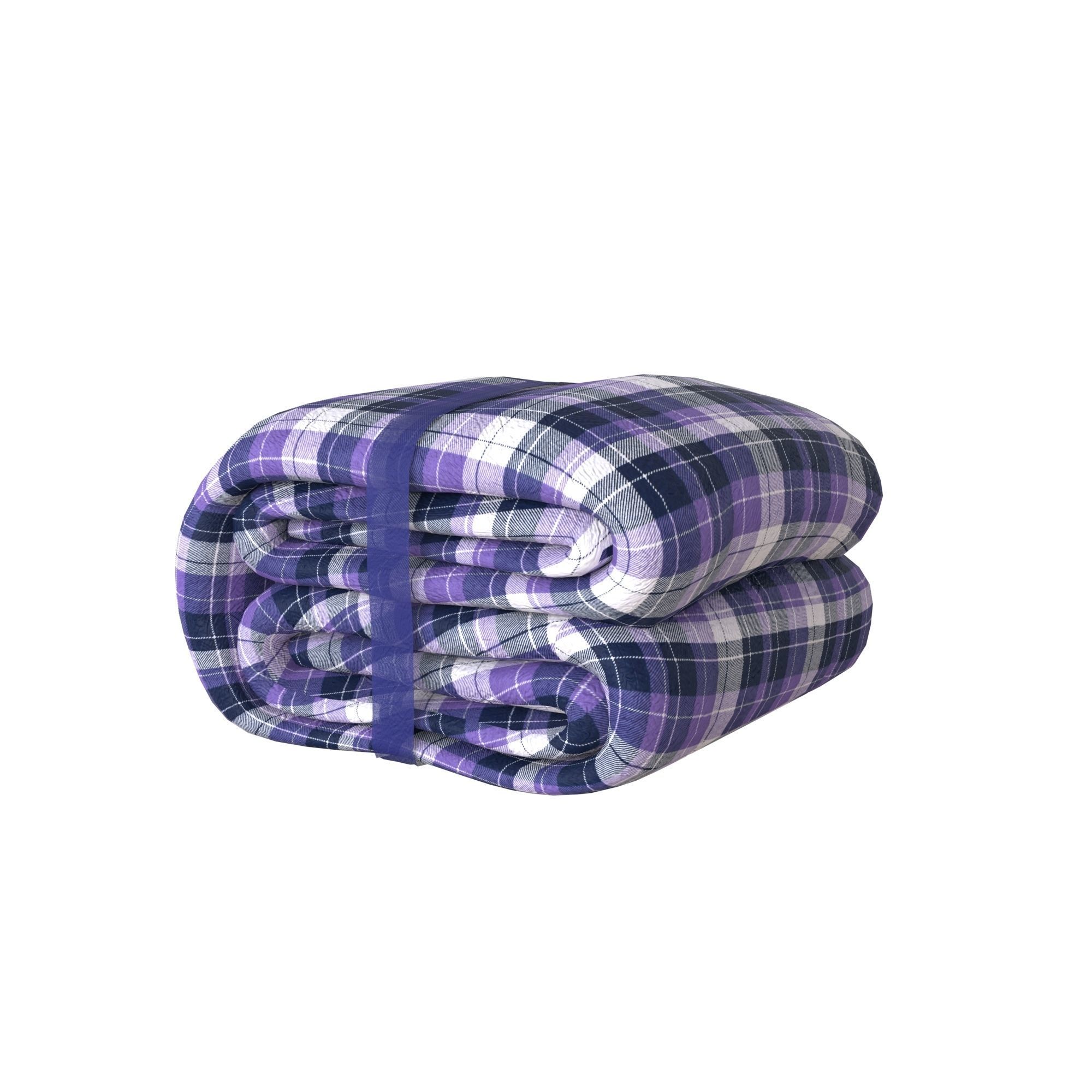Bed Comforter Folded 3D model_3