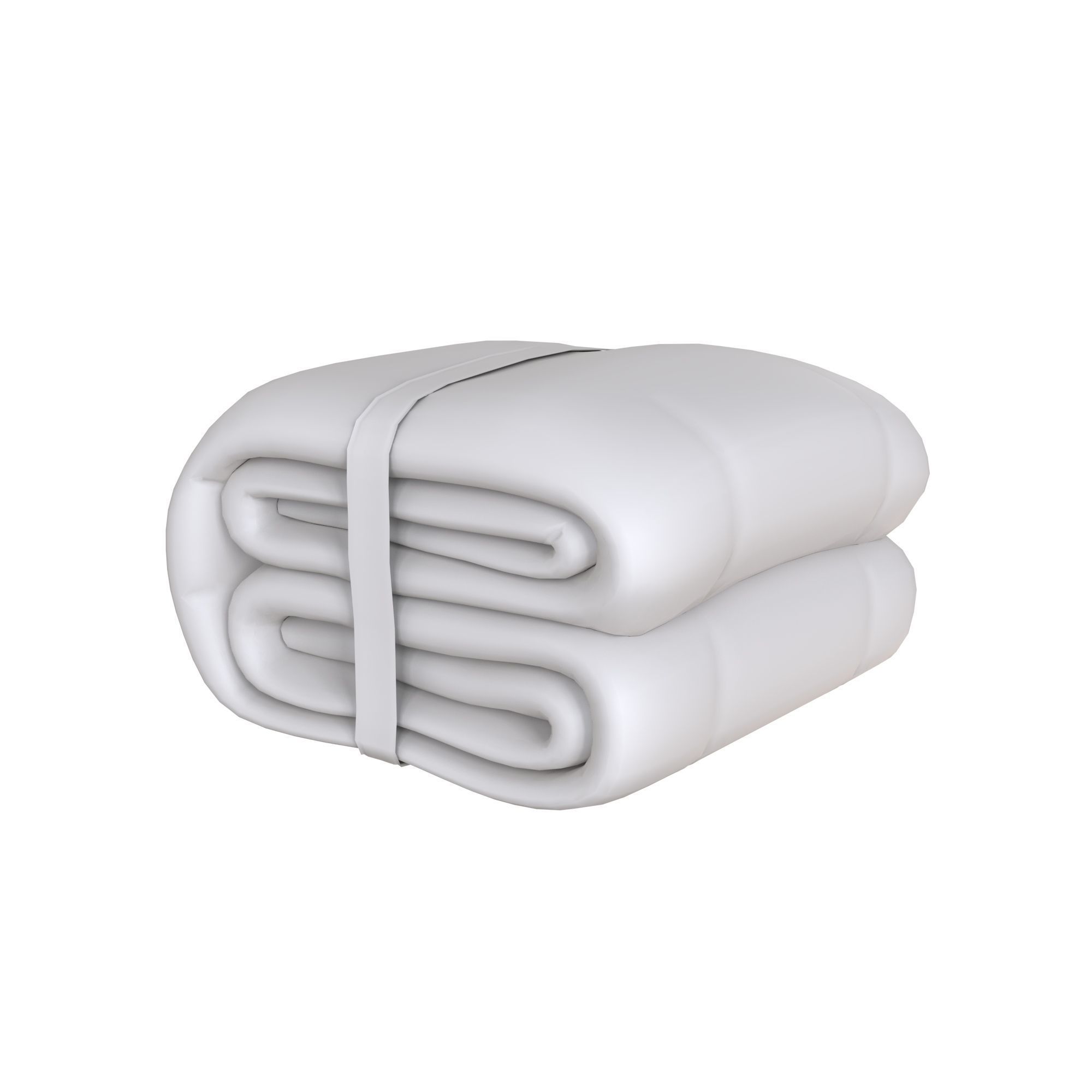 Bed Comforter Folded 3D model_2