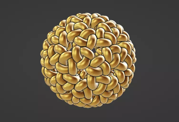 geometric weave sphere ball earing pendant findings  3D print model_0
