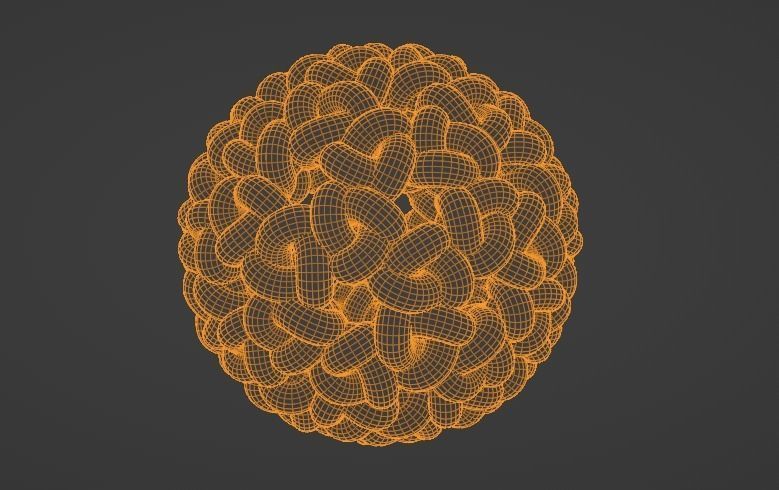 geometric weave sphere ball earing pendant findings  3D print model_1