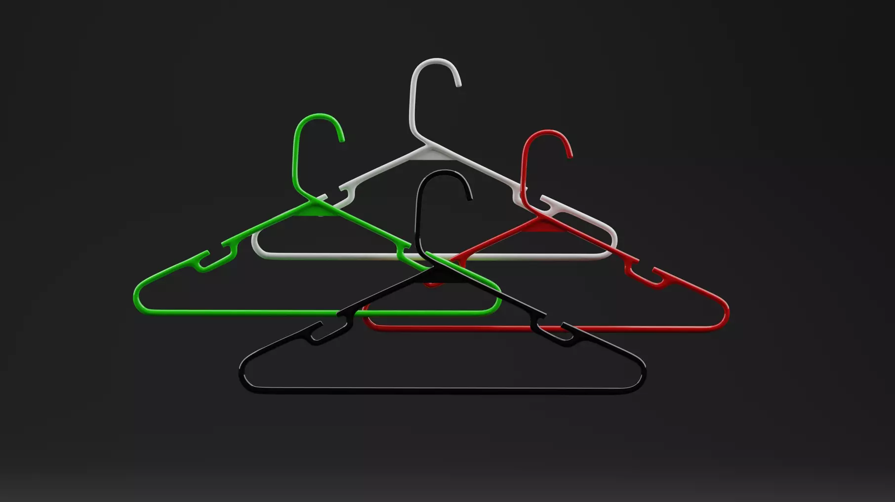 Clothes Hanger  Low-poly 3D model_0