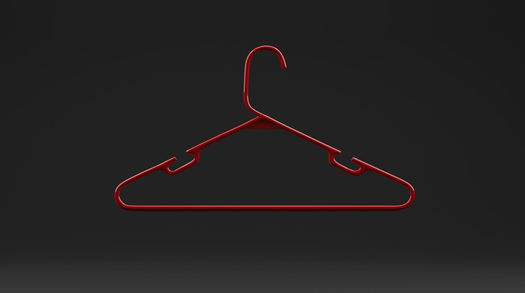 Clothes Hanger  Low-poly 3D model_2