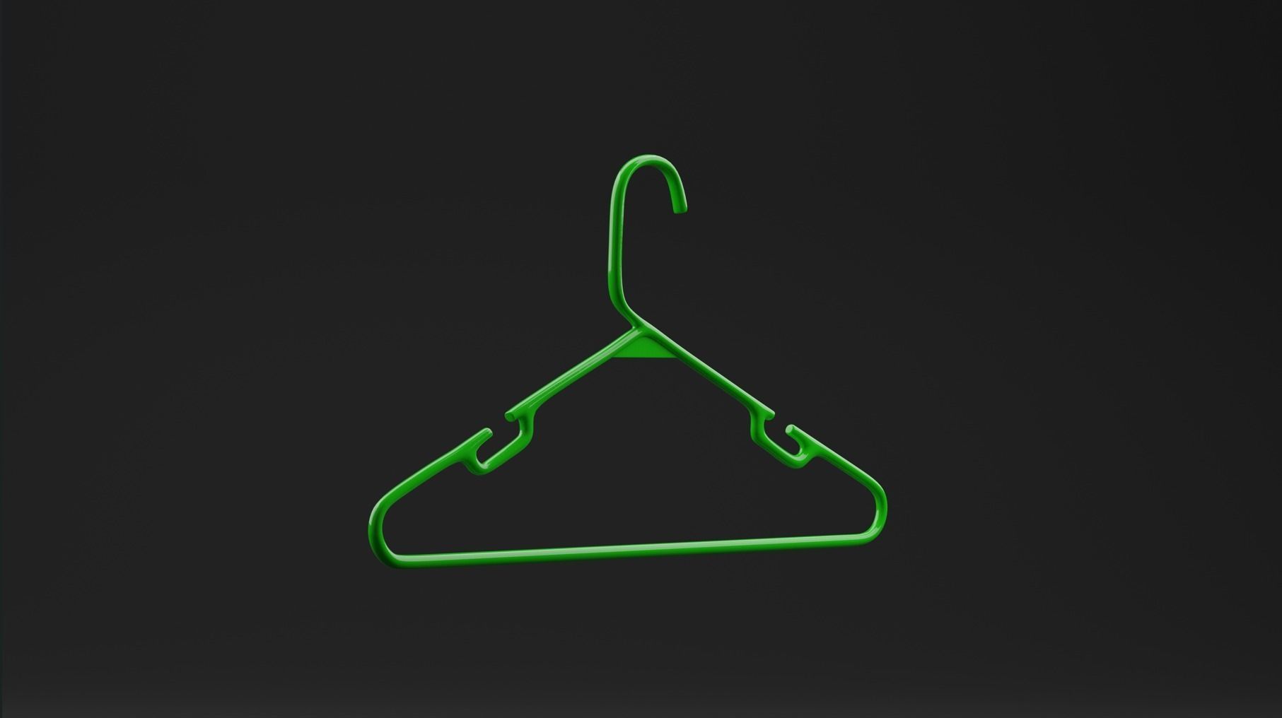 Clothes Hanger  Low-poly 3D model_9