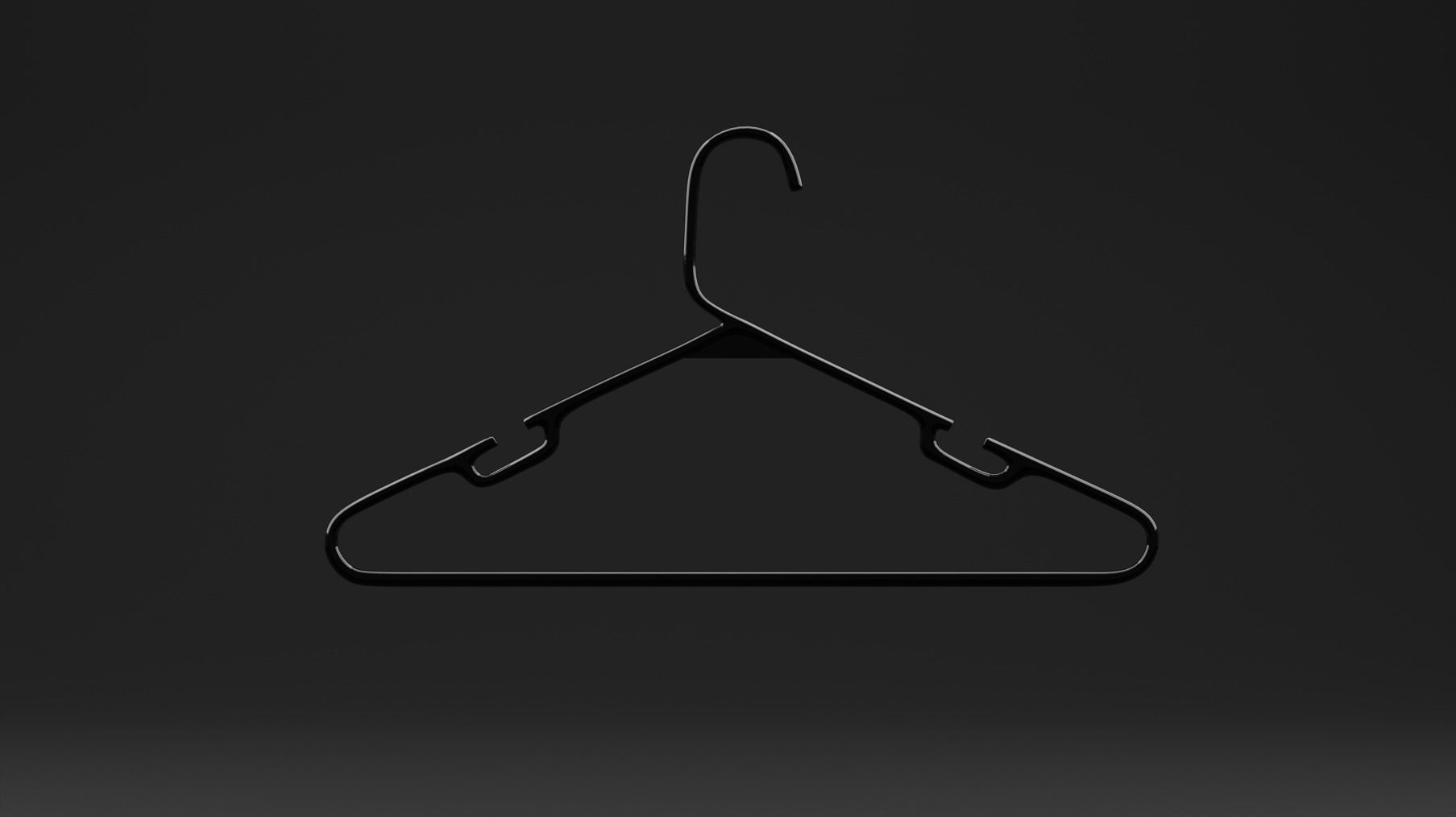 Clothes Hanger  Low-poly 3D model_3