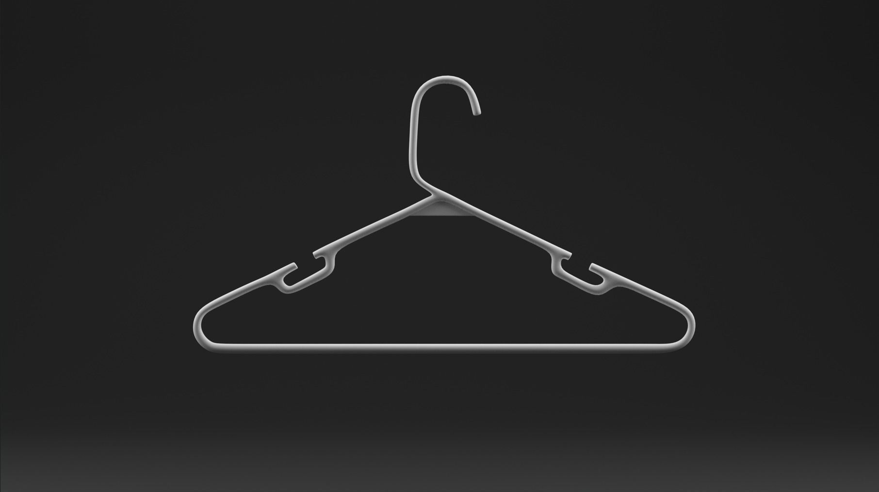 Clothes Hanger  Low-poly 3D model_4