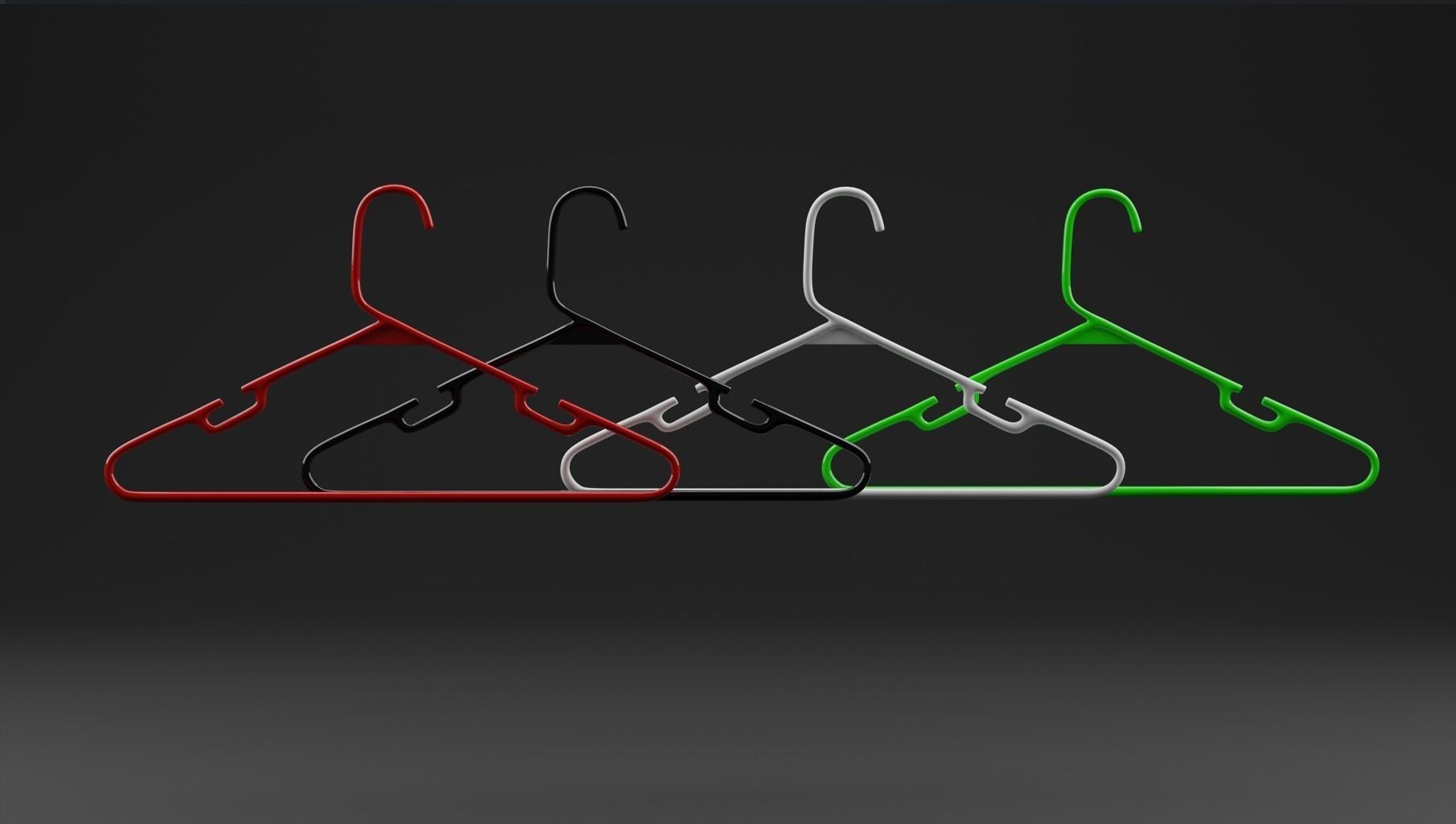 Clothes Hanger  Low-poly 3D model_1