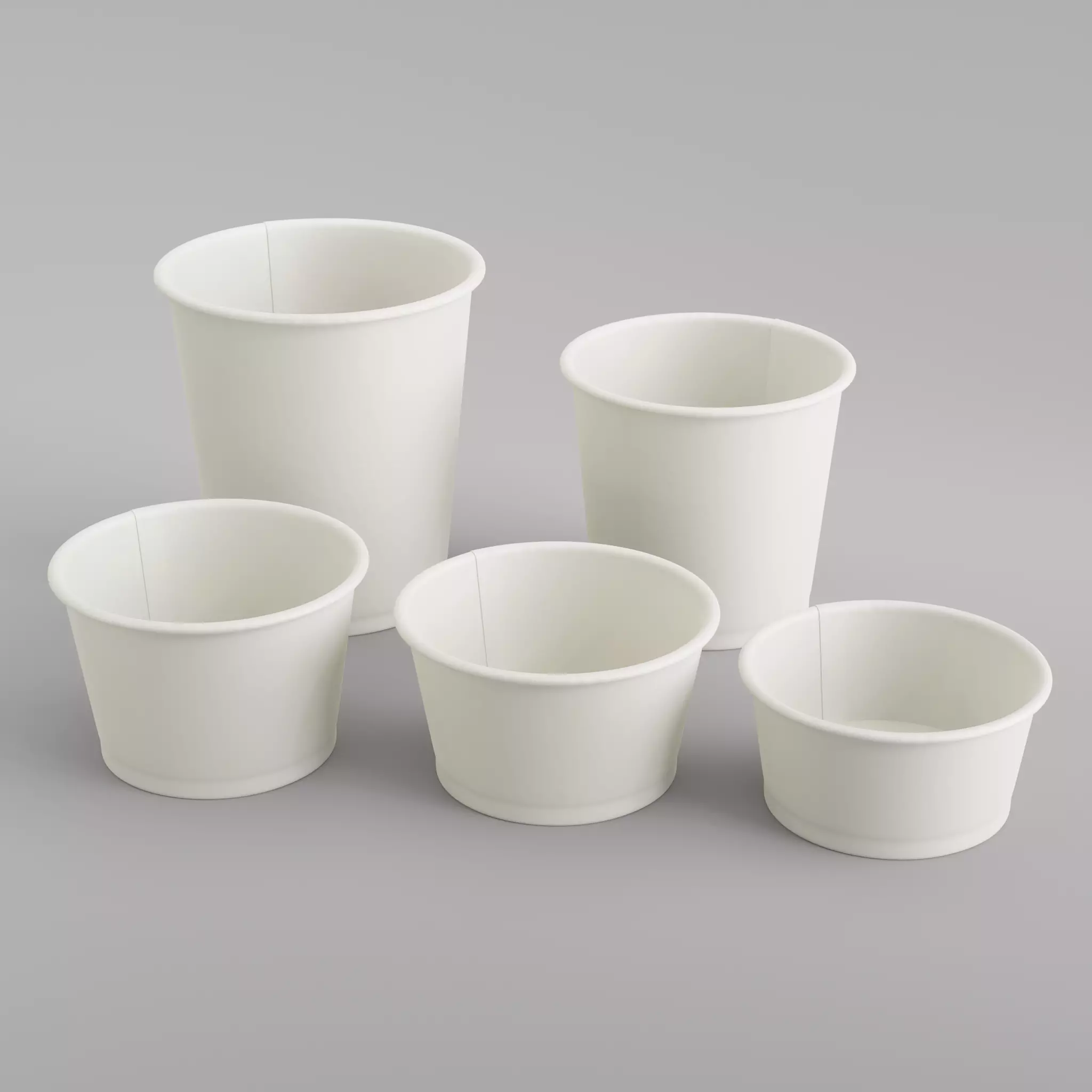 Paper Food Container Collection 3D model_0