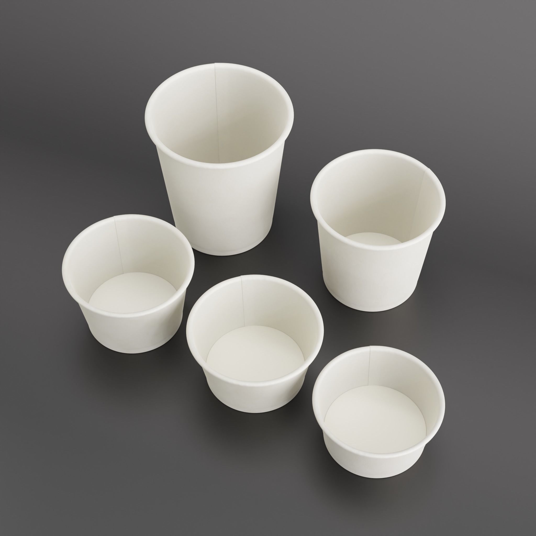 Paper Food Container Collection 3D model_2