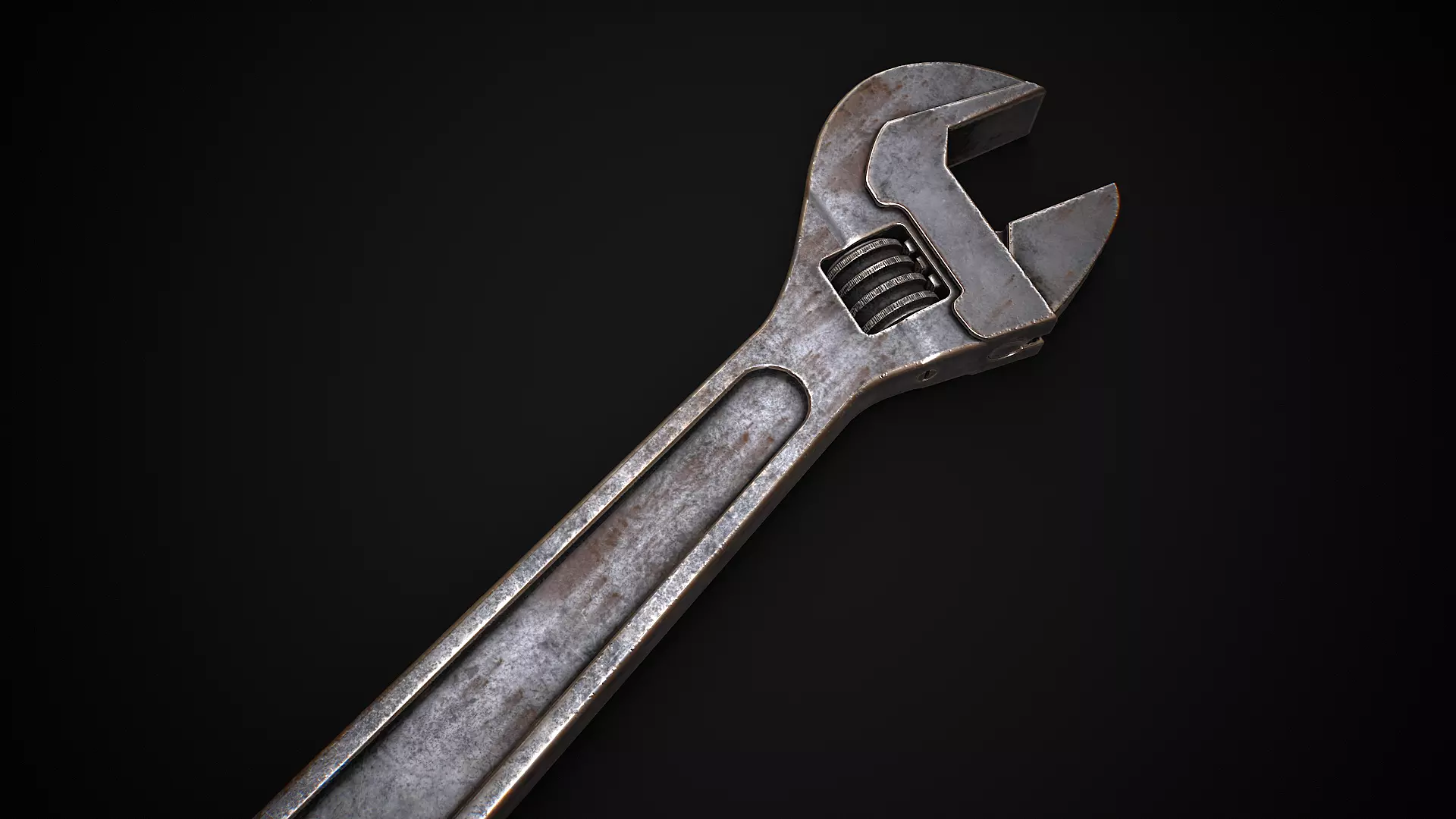 Wrench Low-poly 3D model_0