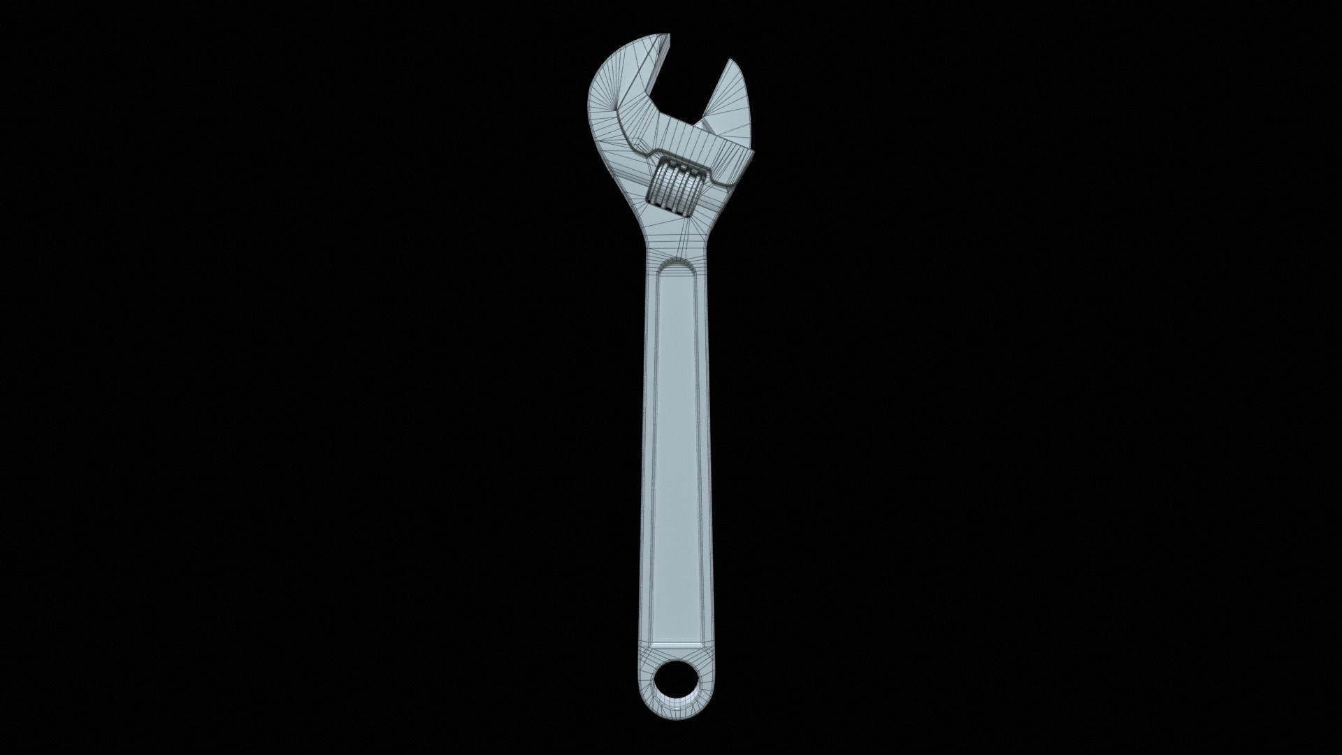 Wrench Low-poly 3D model_5