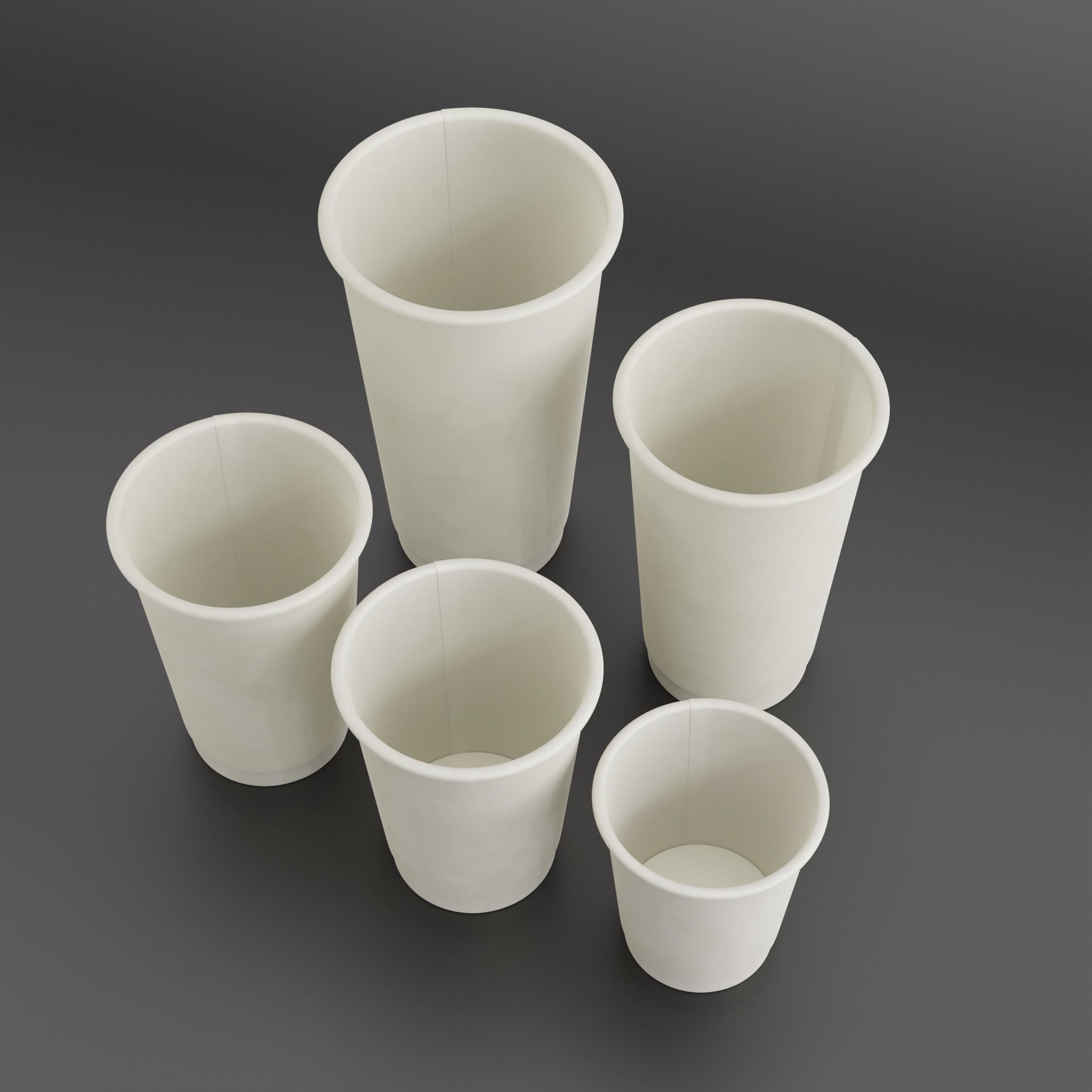 Paper Cup Collection 3D model_2