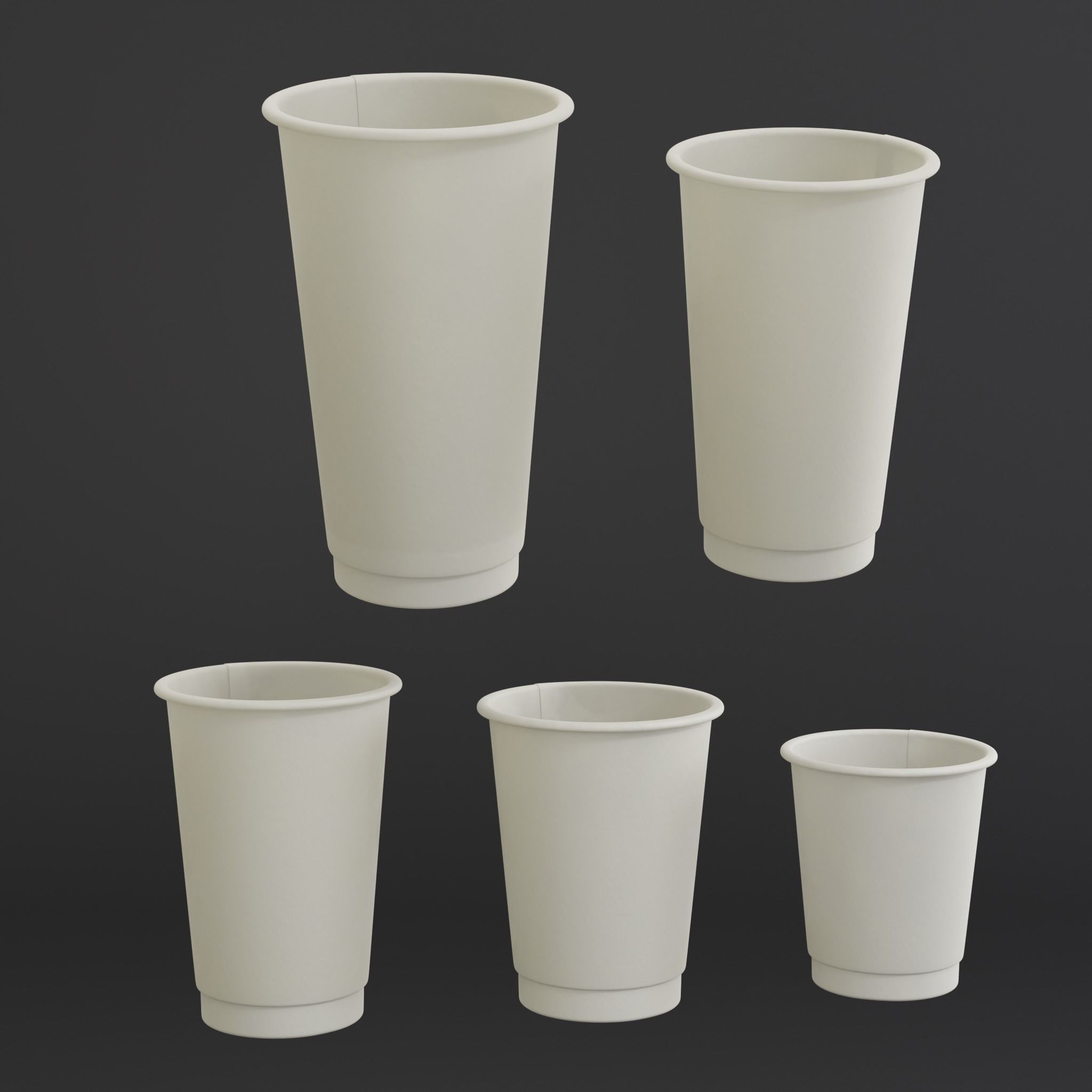Paper Cup Collection 3D model_3