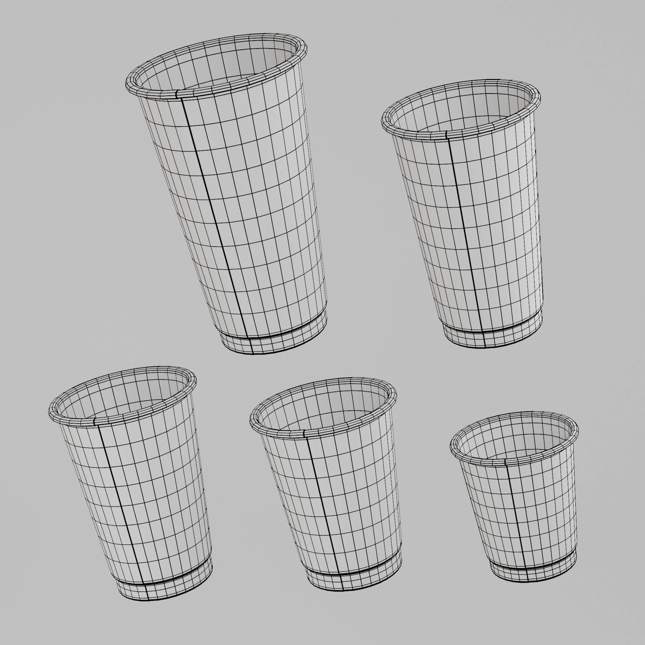 Paper Cup Collection 3D model_10