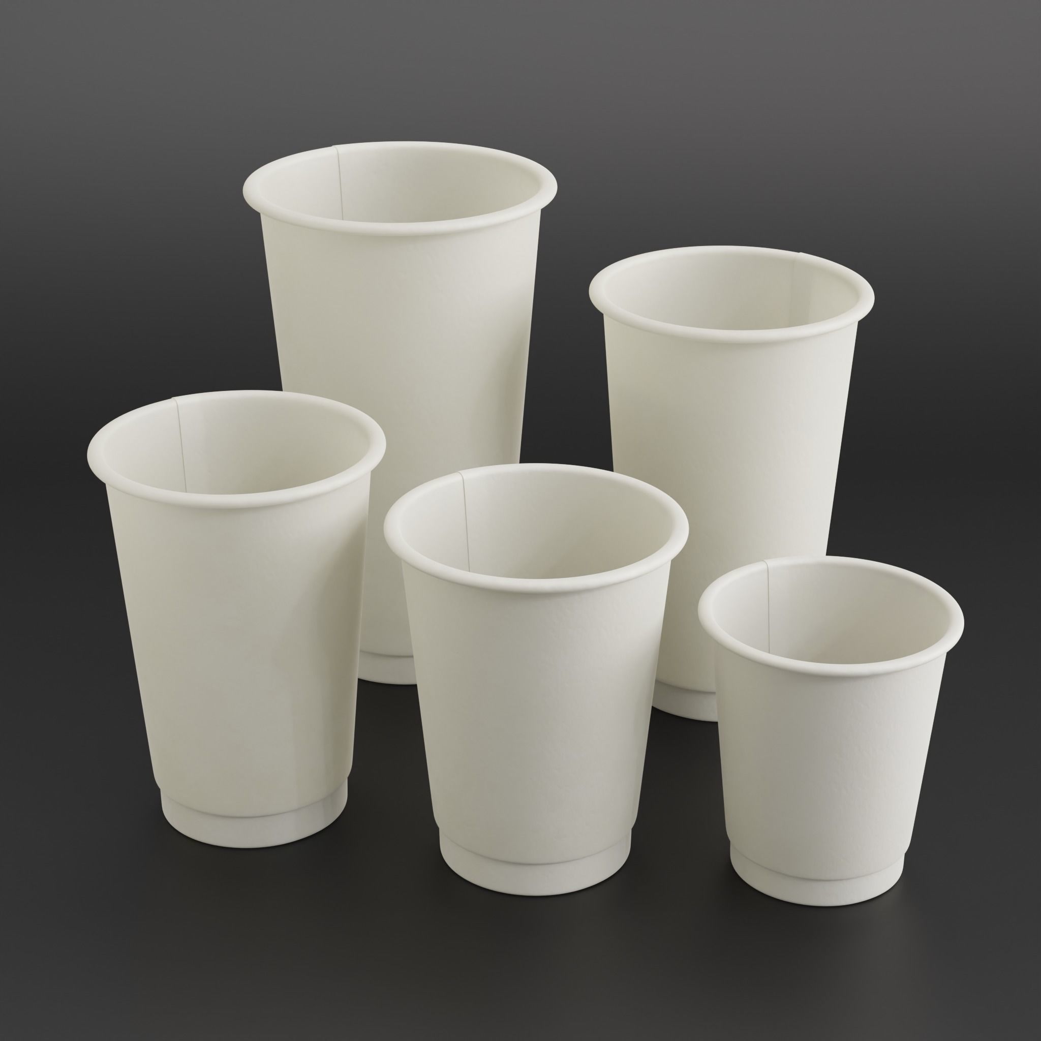 Paper Cup Collection 3D model_1