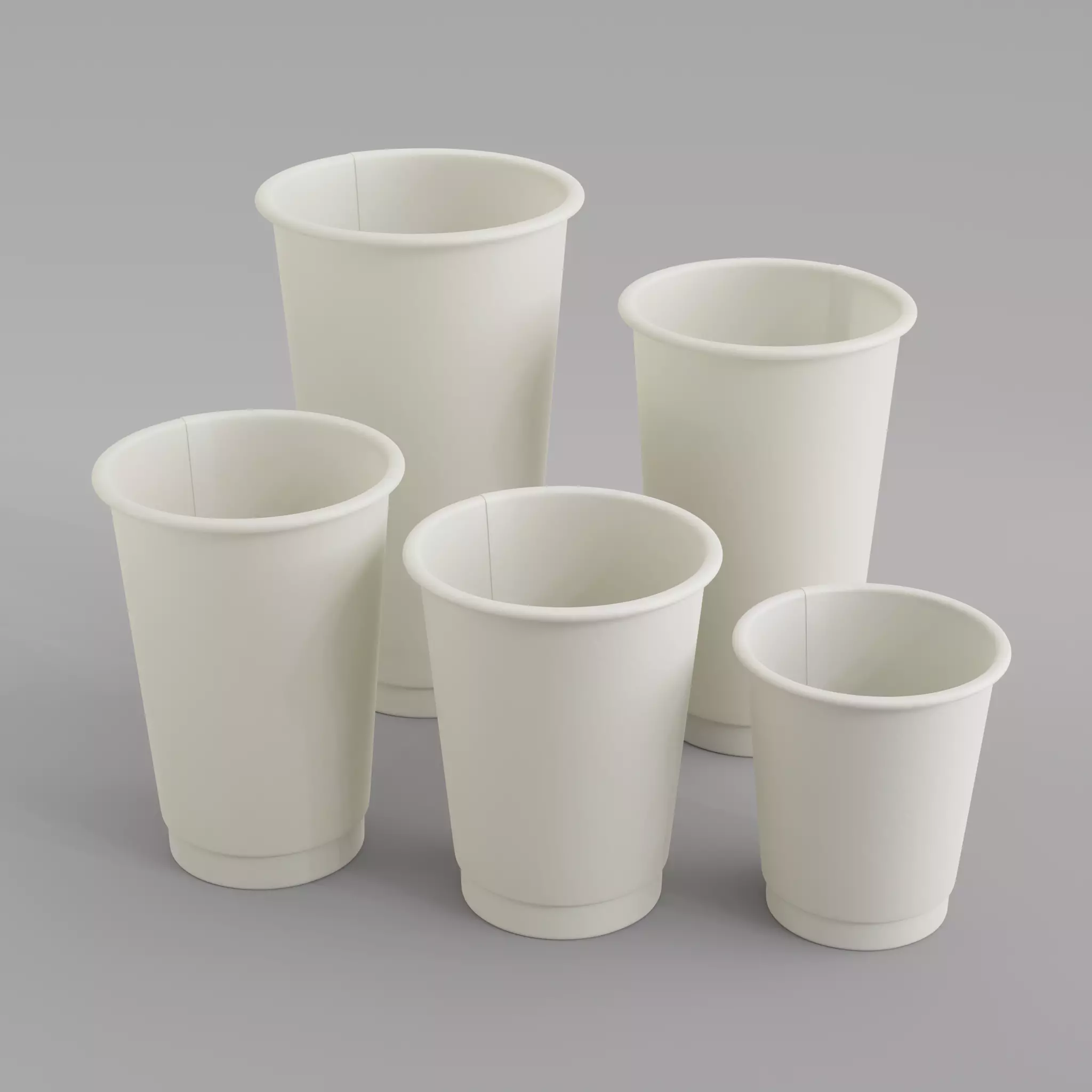 Paper Cup Collection 3D model_0
