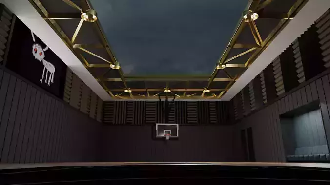Drakes OVO Basketball Court 3D model