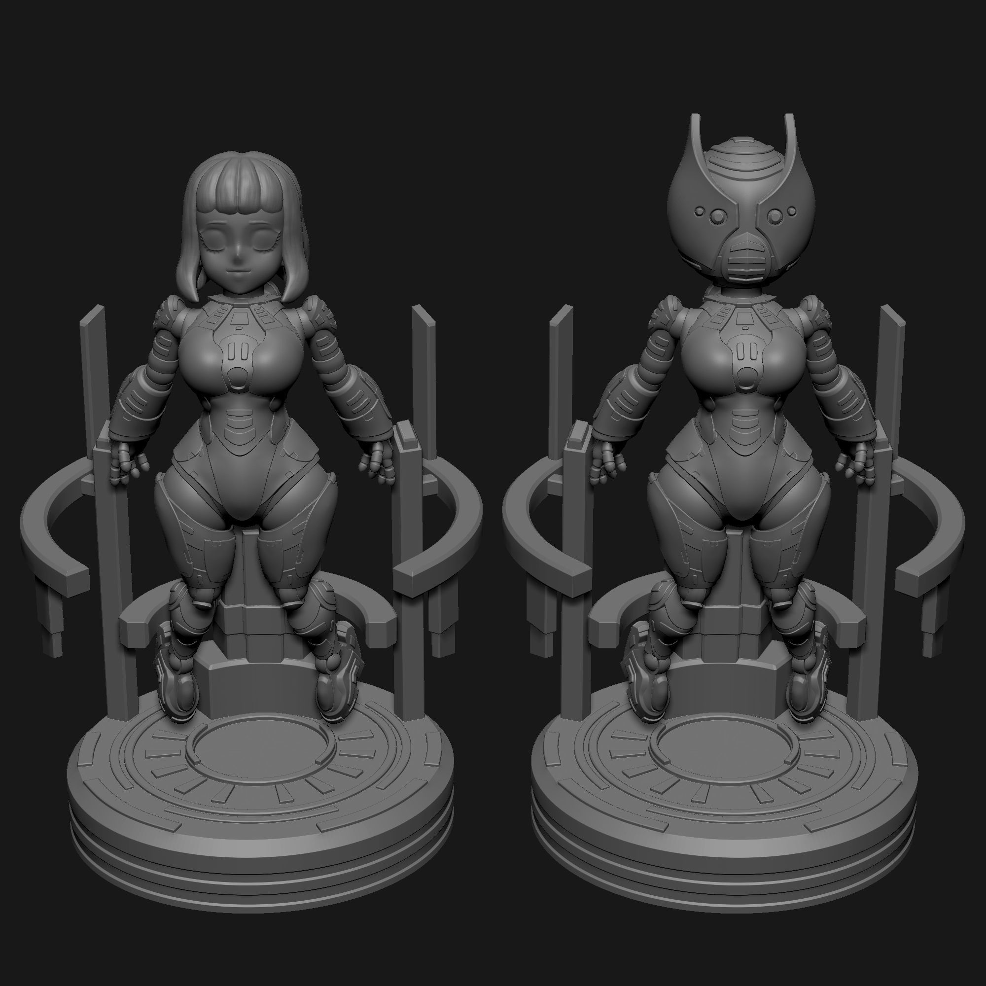 CUTE ROBOT GIRL 3D print model_10