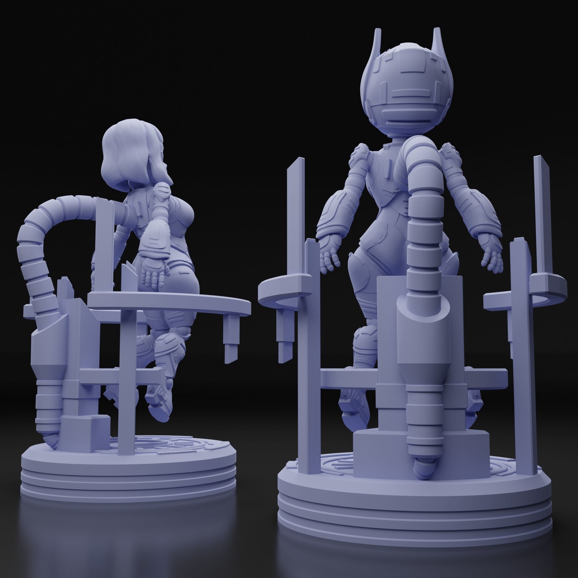 CUTE ROBOT GIRL 3D print model_5
