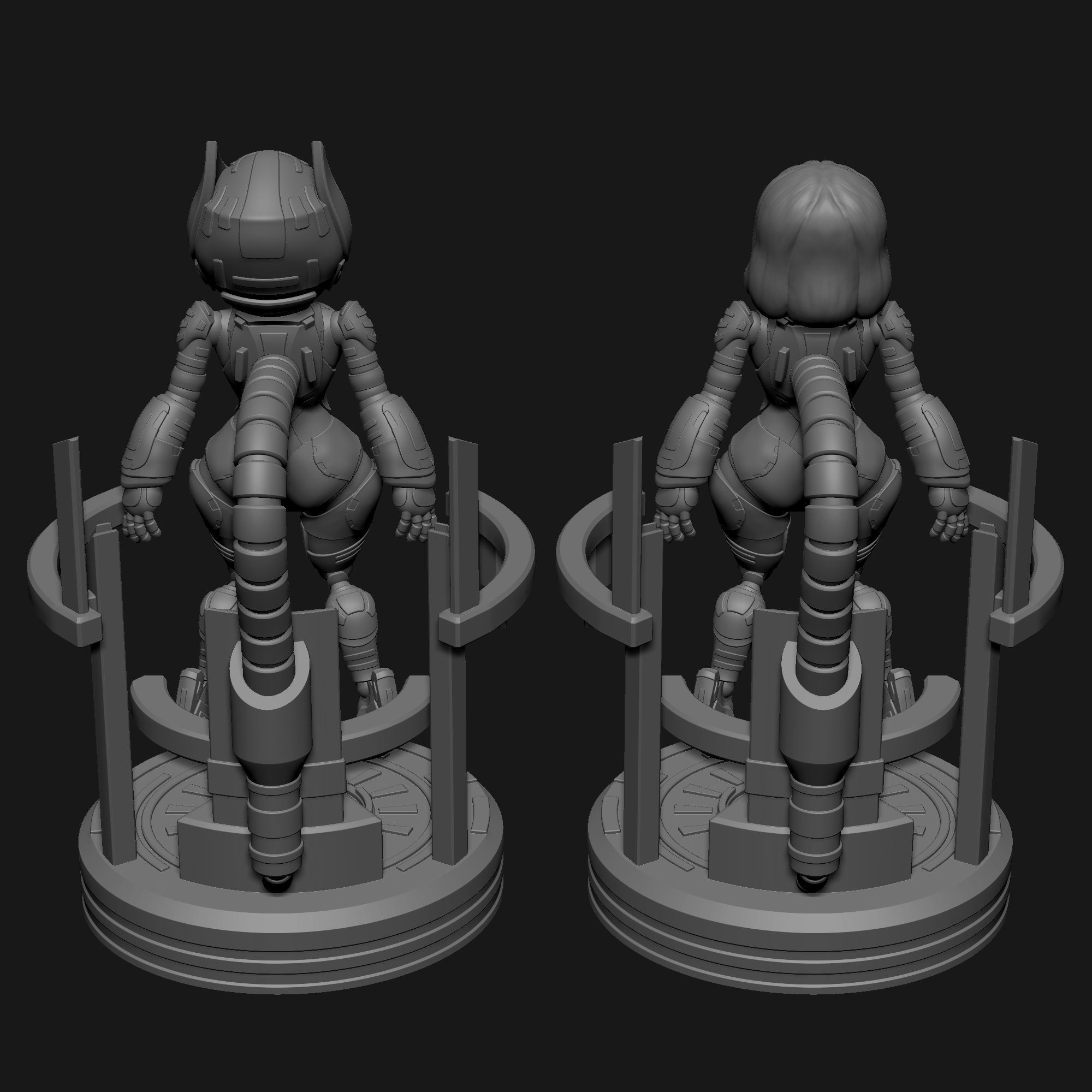 CUTE ROBOT GIRL 3D print model_11