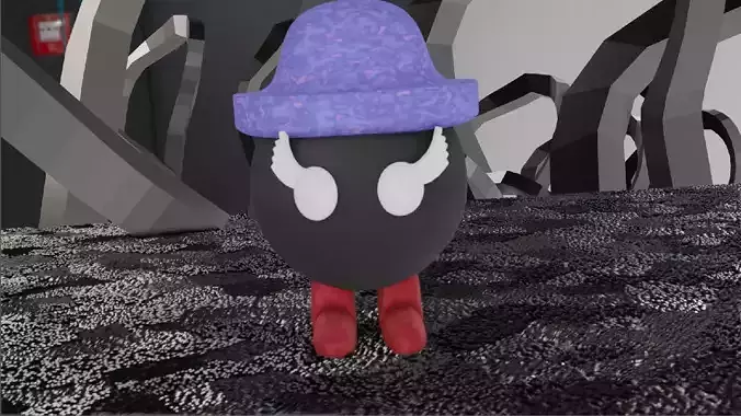 Boblack the ball 3D model