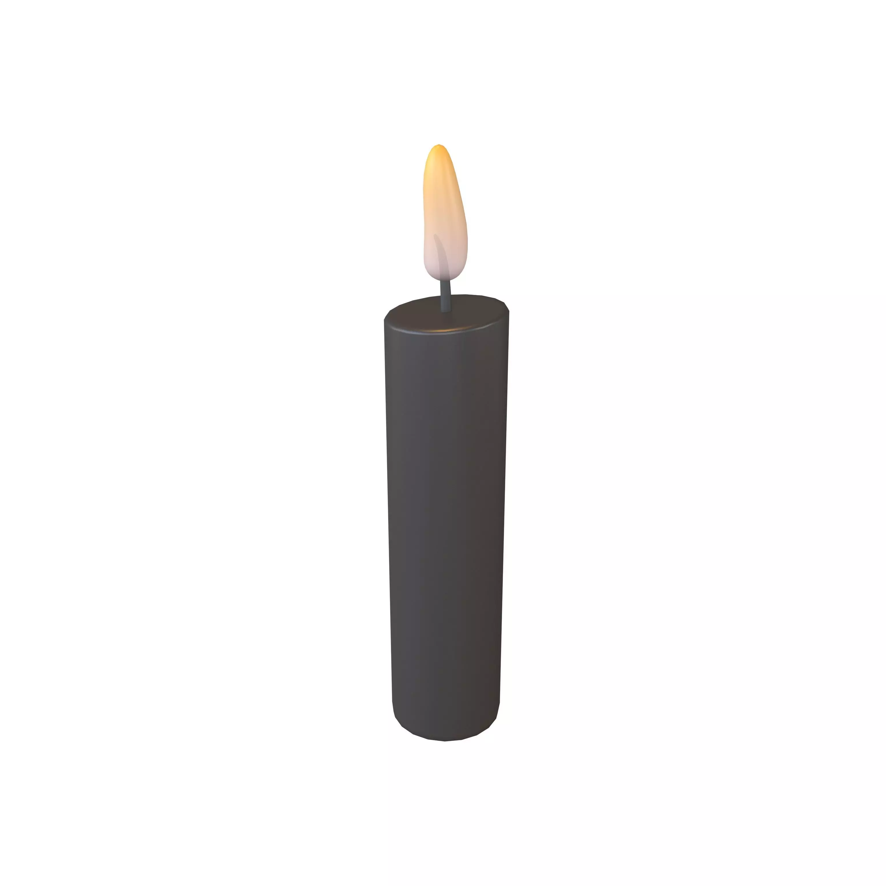 Cartoon Candle V1 004 Low-poly 3D model_0